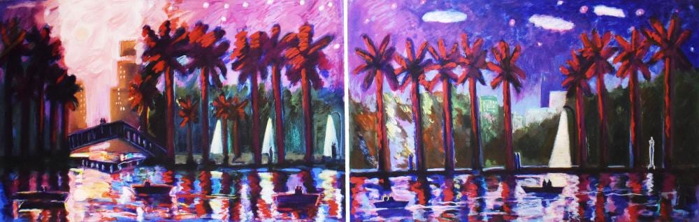 Carlos Almaraz comparable auction result: carlos almaraz 1941 1989 mystery in the park ii 1989