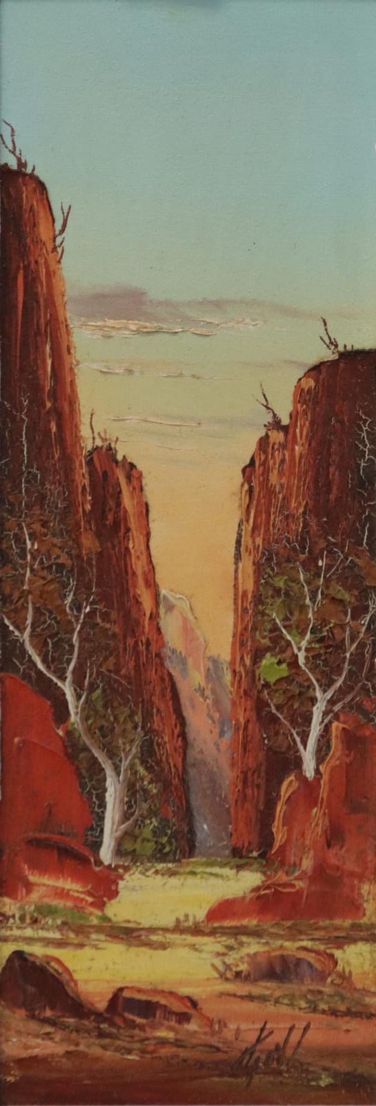 henk guth oil on board australian outback signed lower right approx 45cm x 15cm · Albion Antique Auction Centre · 2026-01-22 Henk Guth comparable auction result: henk guth oil on board australian outback signed lower right approx 45cm x 15cm