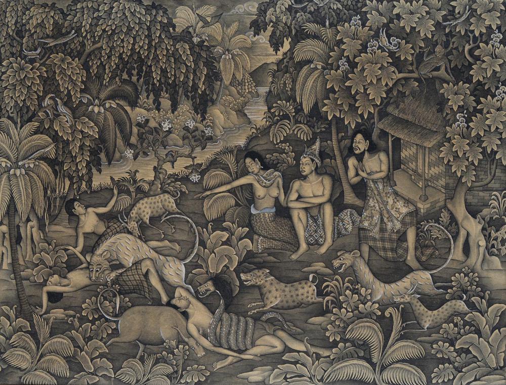 Tawang, I Wayan; Master Markandeya and His Disciples Attacked by Wild Beasts comparable sale