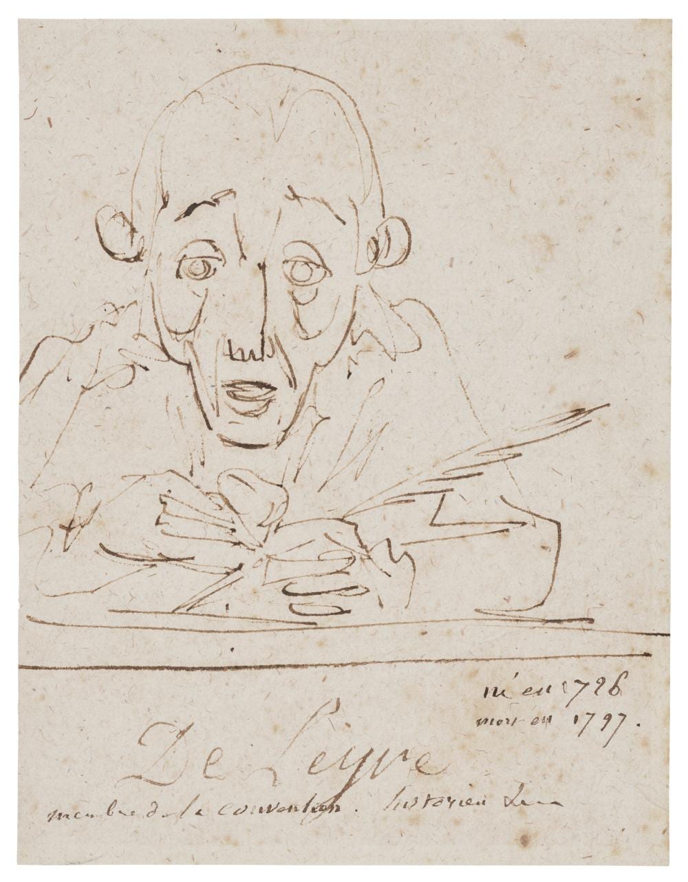 fran ois andr vincent paris 1746 1816 caricature of alexandre deleyre · Christie's · 2026-02-05 François André Vincent comparable auction result: fran ois andr vincent paris 1746 1816 caricature of alexandre deleyre