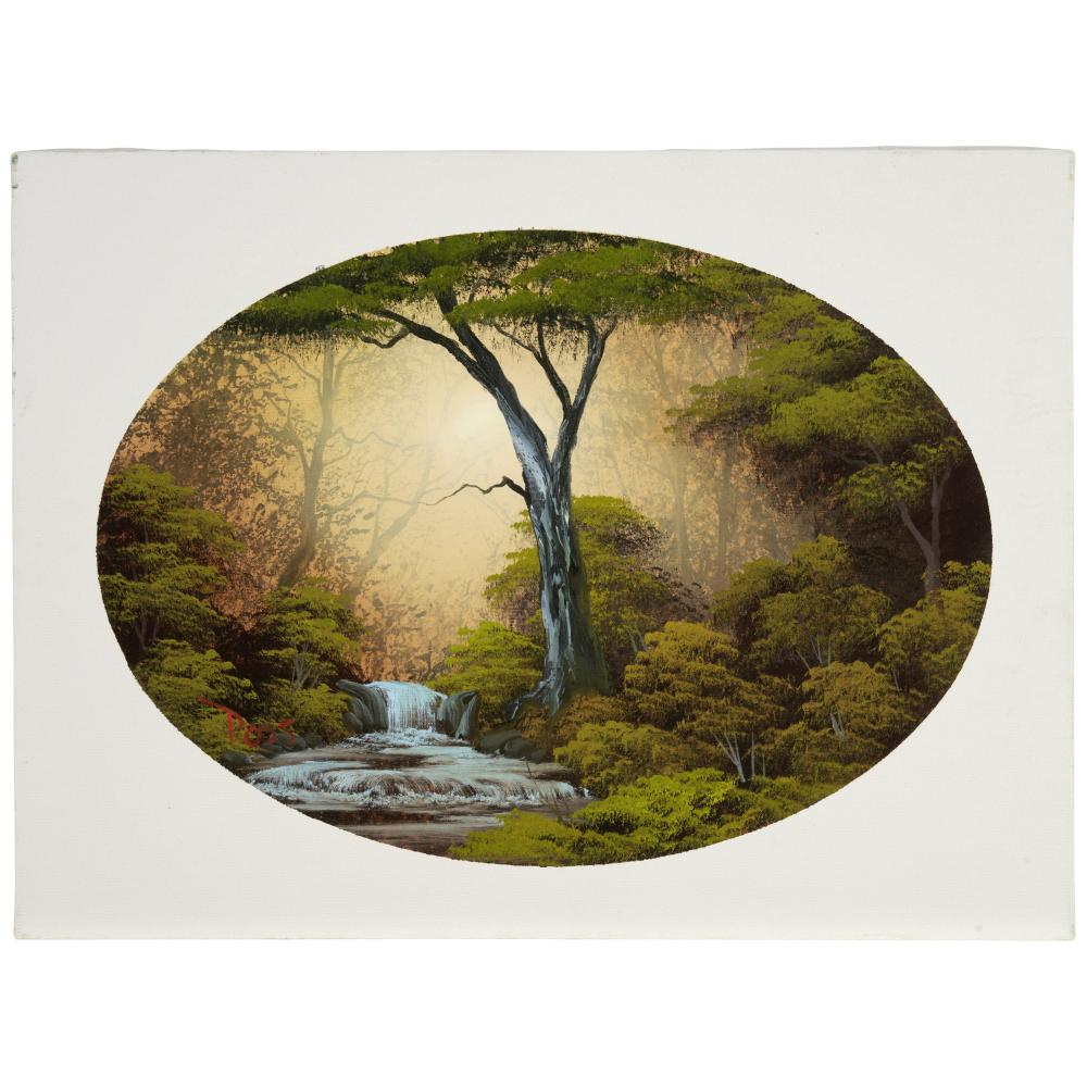 Bob Ross comparable auction result: bob ross 1942 1995 babbling brook 18 x 24 in 45 7 x 61 0 cm painted in 1993