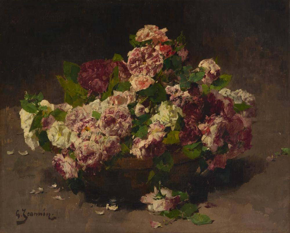 Georges Jeannin comparable auction result: georges jeannin 1841 1925 bouquet de roses