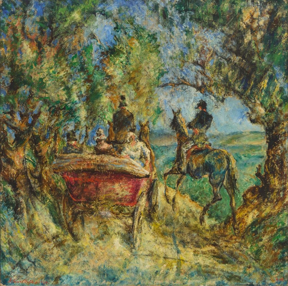 Klaus Richter comparable auction result: klaus richter 1887 1948 carriage and riders 1923