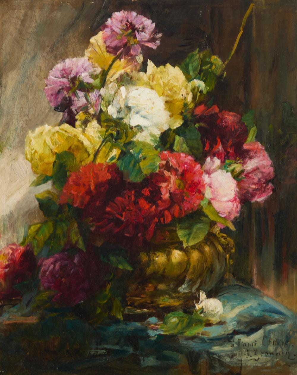 Georges Jeannin comparable auction result: georges jeannin 1841 1925 floral still life