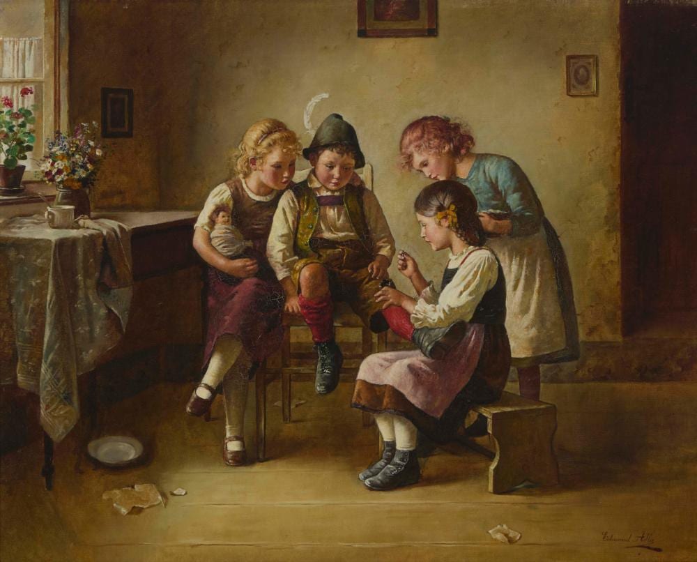 edmund adler 1876 1965 children in an interior · John Moran Auctioneers · 2026-02-04 Edmund Adler comparable auction result: edmund adler 1876 1965 children in an interior