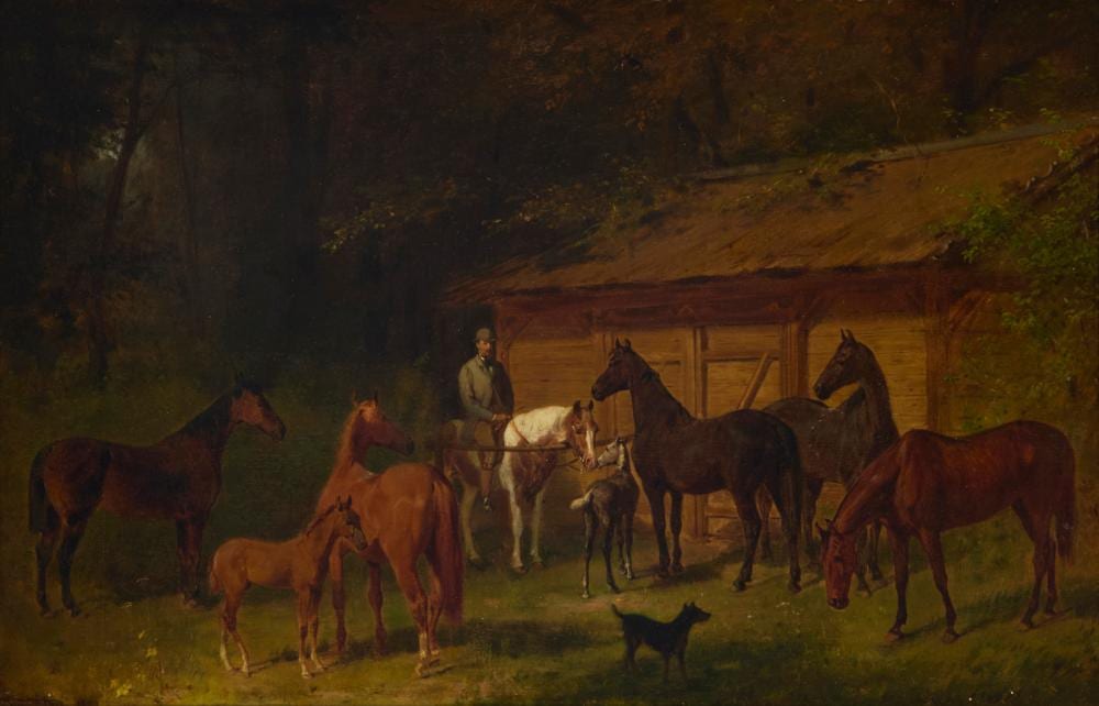 emil adam 1843 1924 the rendezvous · John Moran Auctioneers · 2026-02-04 Emil Adam comparable auction result: emil adam 1843 1924 the rendezvous