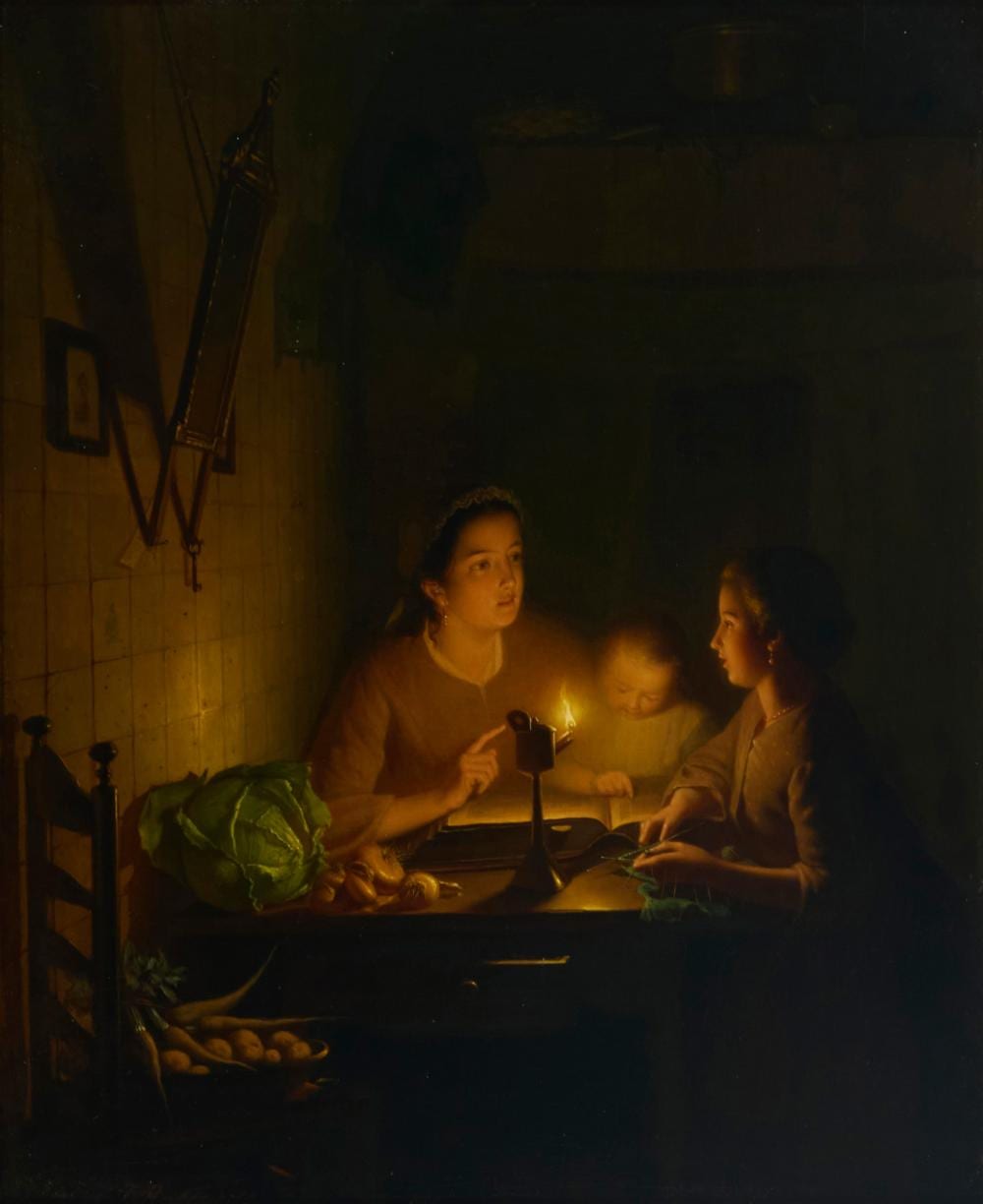 Johannes Rosierse comparable auction result: johannes rosierse 1818 1901 the lesson