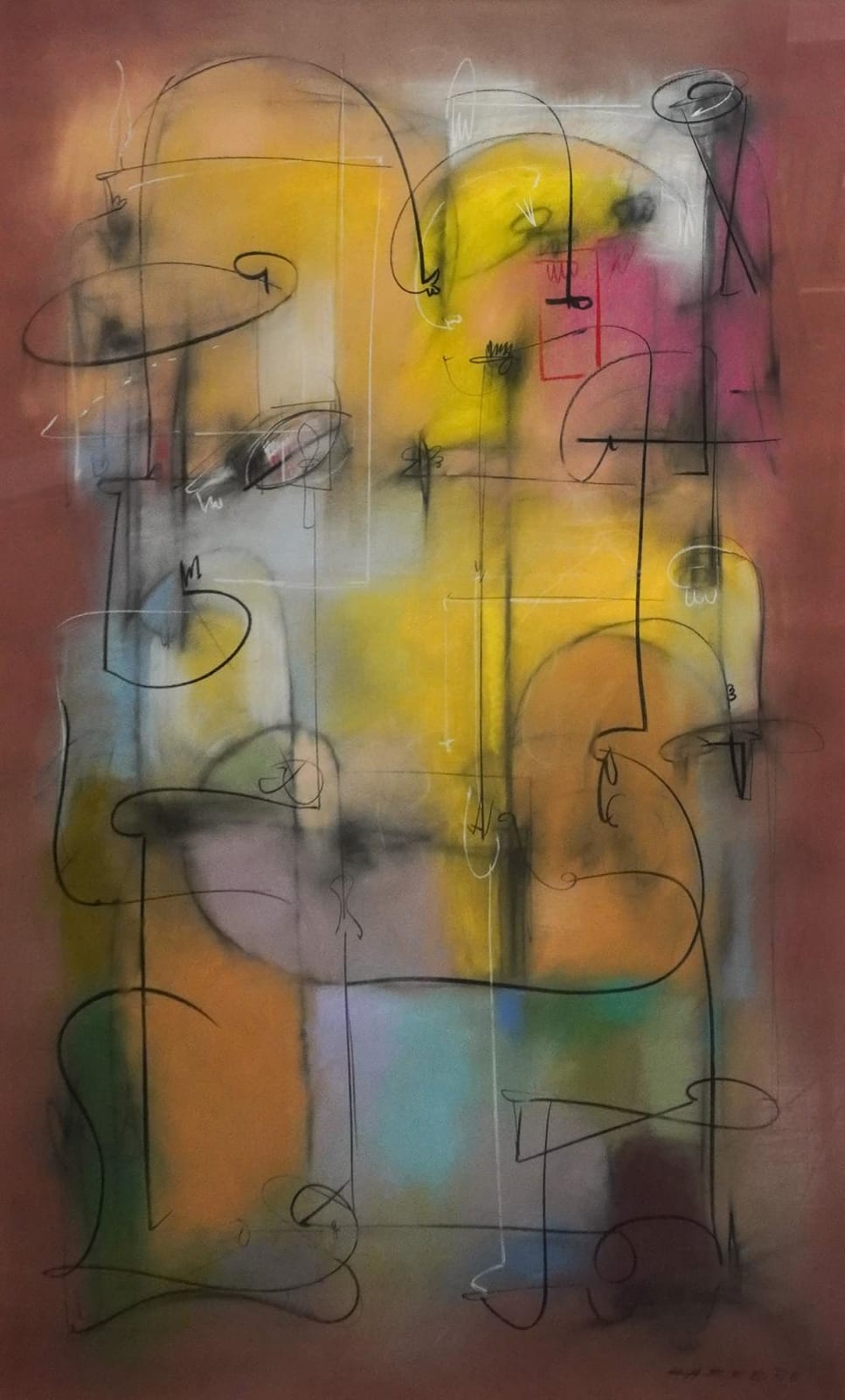 Antonio Carreno comparable auction result: antonio carreno american dominican b 1963 poeta 3 pastel on paper signed l r frame 64 1 4 x 44 1 4 in 163 2 x 112 4 cm