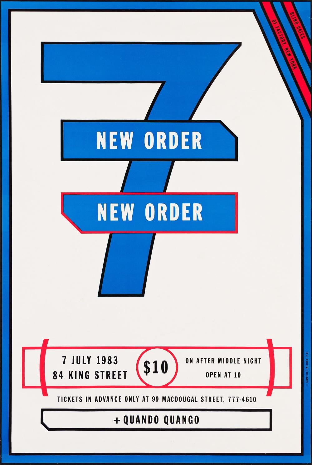 Lawrence Charles Weiner comparable auction result: lawrence charles weiner new order 1983