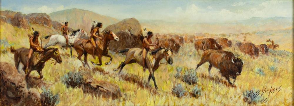 Russ Vickers comparable auction result: russ vickers 1923 1997 buffalo ponies