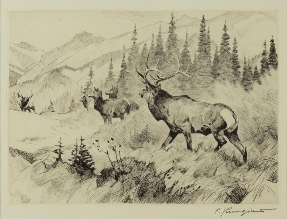 Carl Rungius comparable auction result: carl rungius 1869 1959 challenged