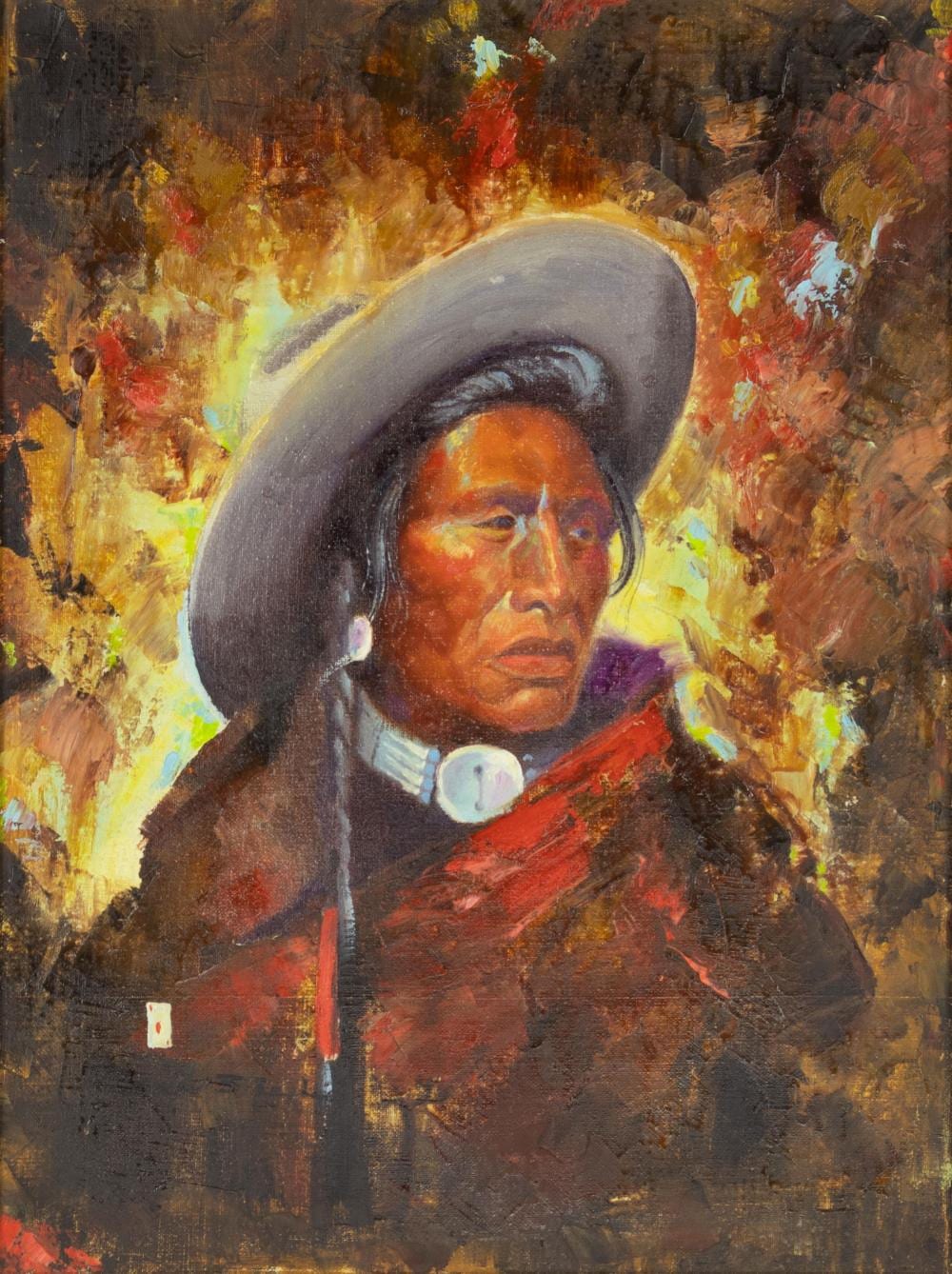 ace powell 1912 1978 native in a cowboy hat · Jackson Hole Art Auction · 2026-02-12 Ace Powell comparable auction result: ace powell 1912 1978 native in a cowboy hat