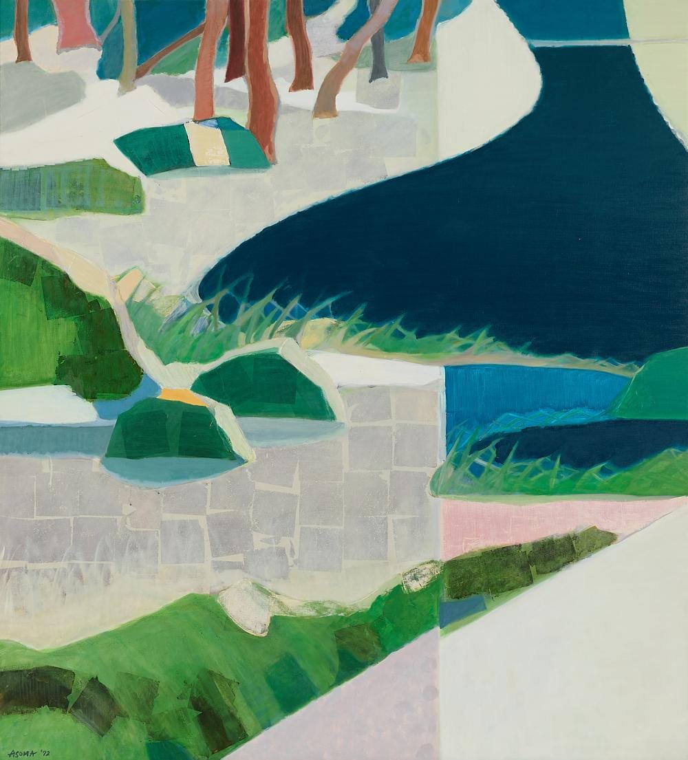 Tadashi Asoma comparable auction result: tadashi asoma the river oil painting