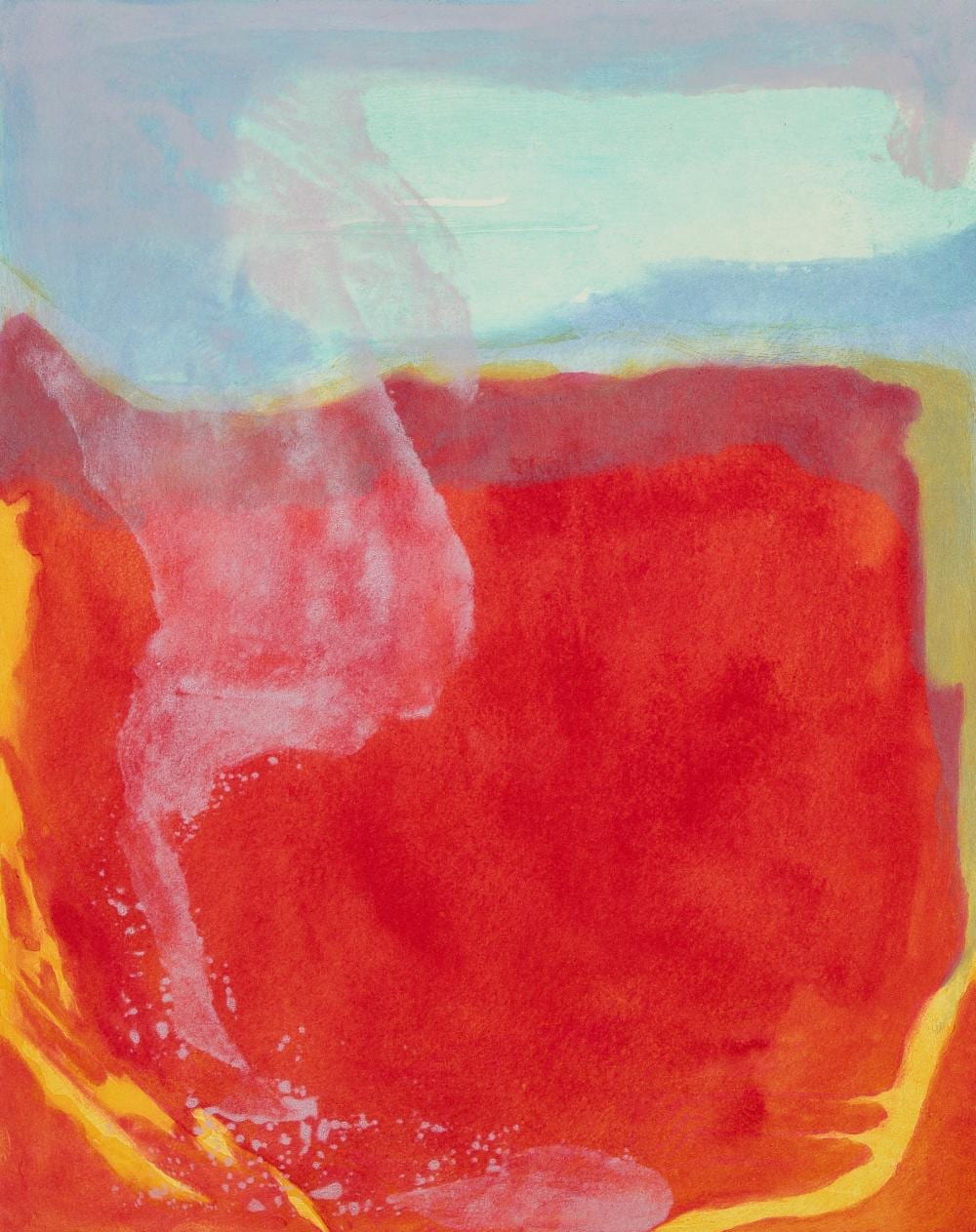 Emily Mason comparable auction result: emily mason soft the sun lift ground print