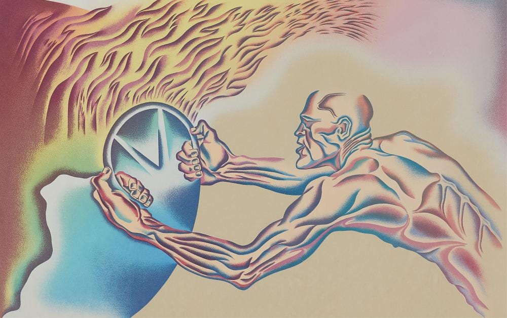 Judy Chicago comparable auction result: judy chicago driving world to destruction print