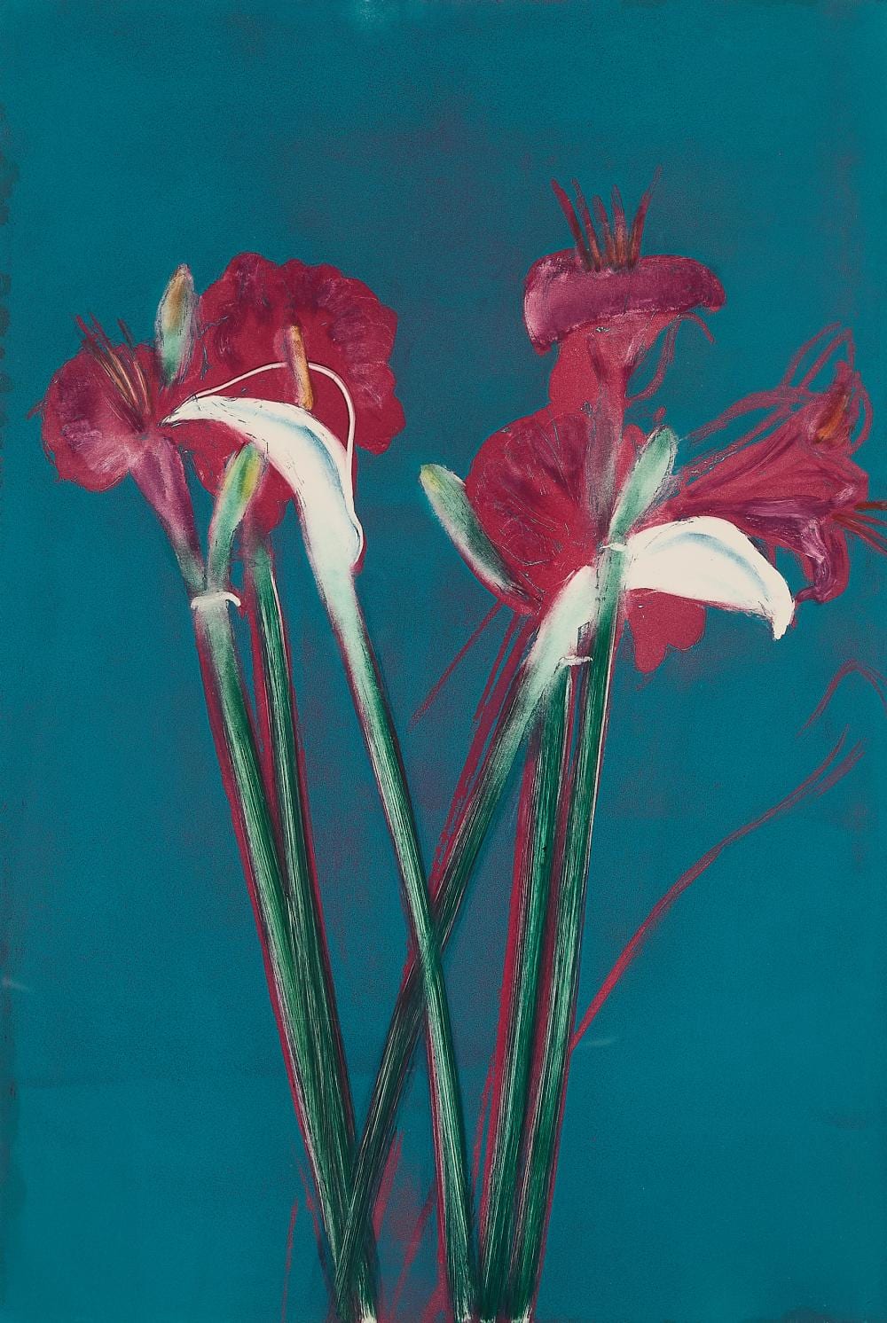 Michael Mazur comparable auction result: michael mazur amaryllis calla i monotype 1982