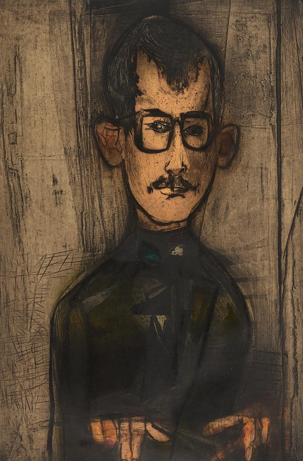 Mauricio Lasansky comparable auction result: mauricio lasansky 1948 self portrait intaglio
