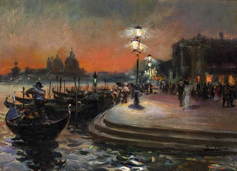 Ulpiano Checa Sanz comparable auction result: ulpiano checa y sanz venetian nocturne