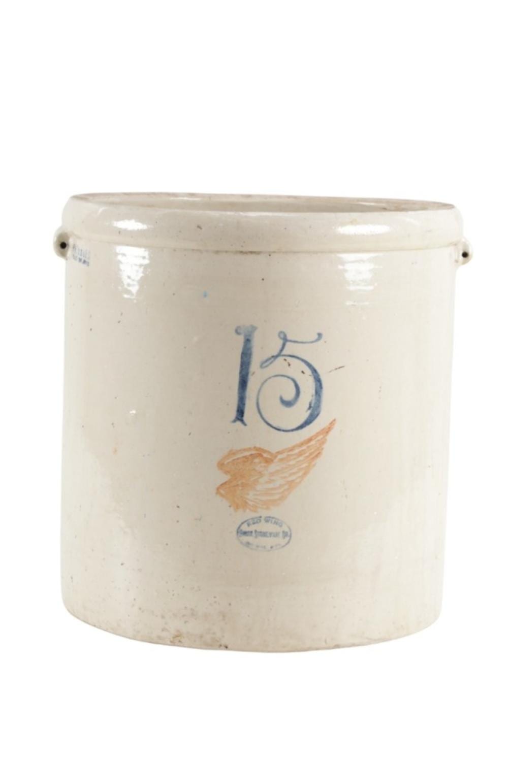 15 Gallon Red Wing Salt Glazed Stoneware Crock sold by North American Auction Company, lot 668 — auction record photograph