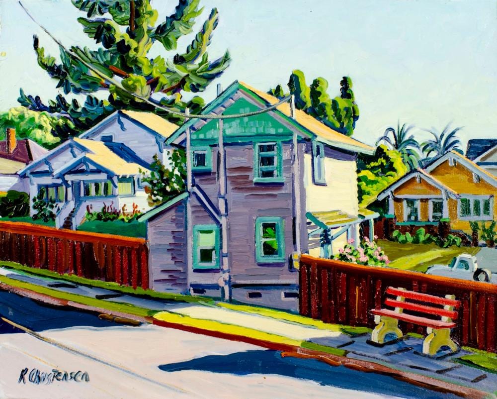 Ken Christensen comparable auction result: ken christensen mi ca oh b 1951 oil painting