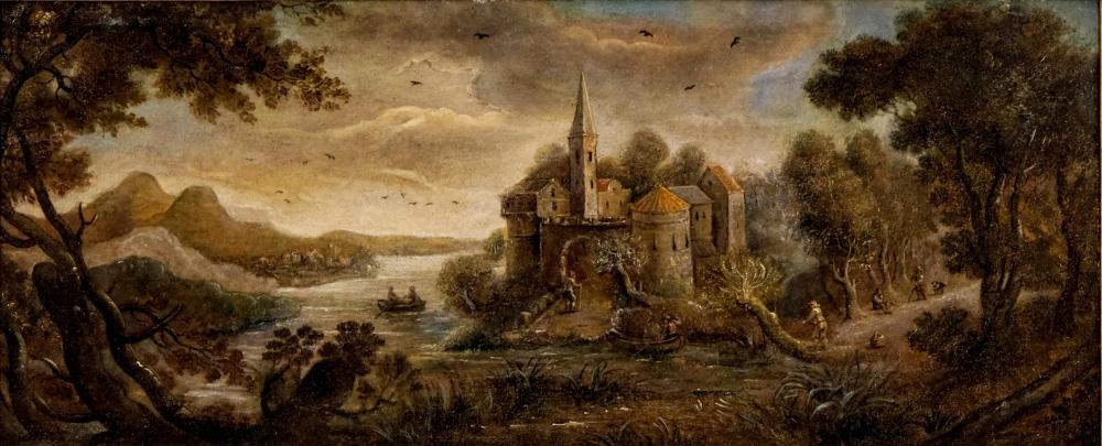 adriaen van stalbemt landscape with castle and moat oil on canvas painting · Collective Hudson, LLC · 2026-02-08 Adriaen van Stalbemt comparable auction result: adriaen van stalbemt landscape with castle and moat oil on canvas painting
