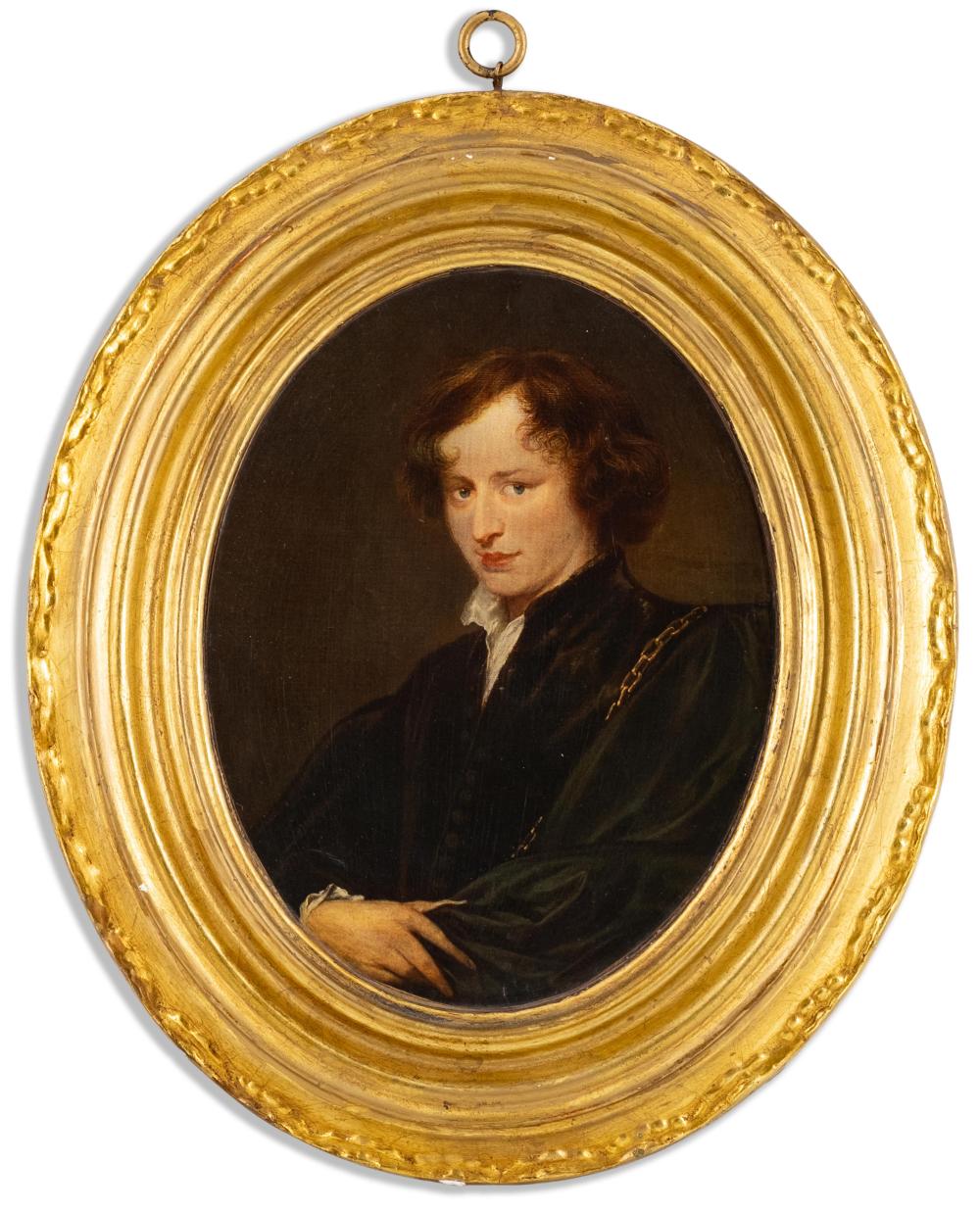 After Anthony Van Dyck, Self-Portrait Hand Painting on Porcelain, 20th Century sold by Collective Hudson, LLC, lot 40 — auction record photograph