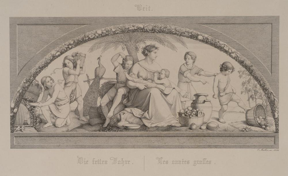 C. (1855) Müller comparable auction result: c m ller 1818 after veit 1793 the fat years casa bartholdy 1836 etching