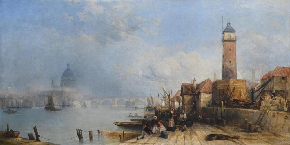 Thomas Creswick comparable auction result: thomas creswick british 1811 1869 blackfriars bridge