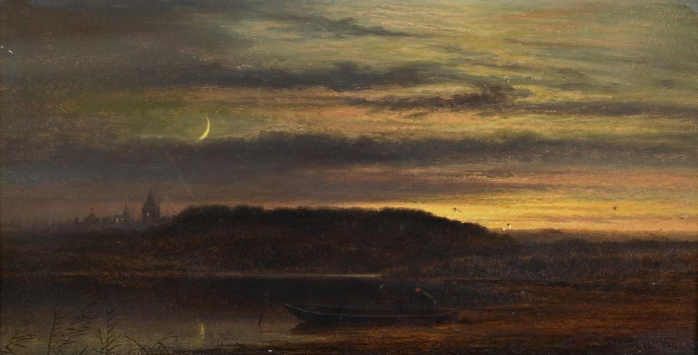 Arthur Gilbert comparable auction result: arthur gilbert british 1819 1895 evening on the thames near oxford