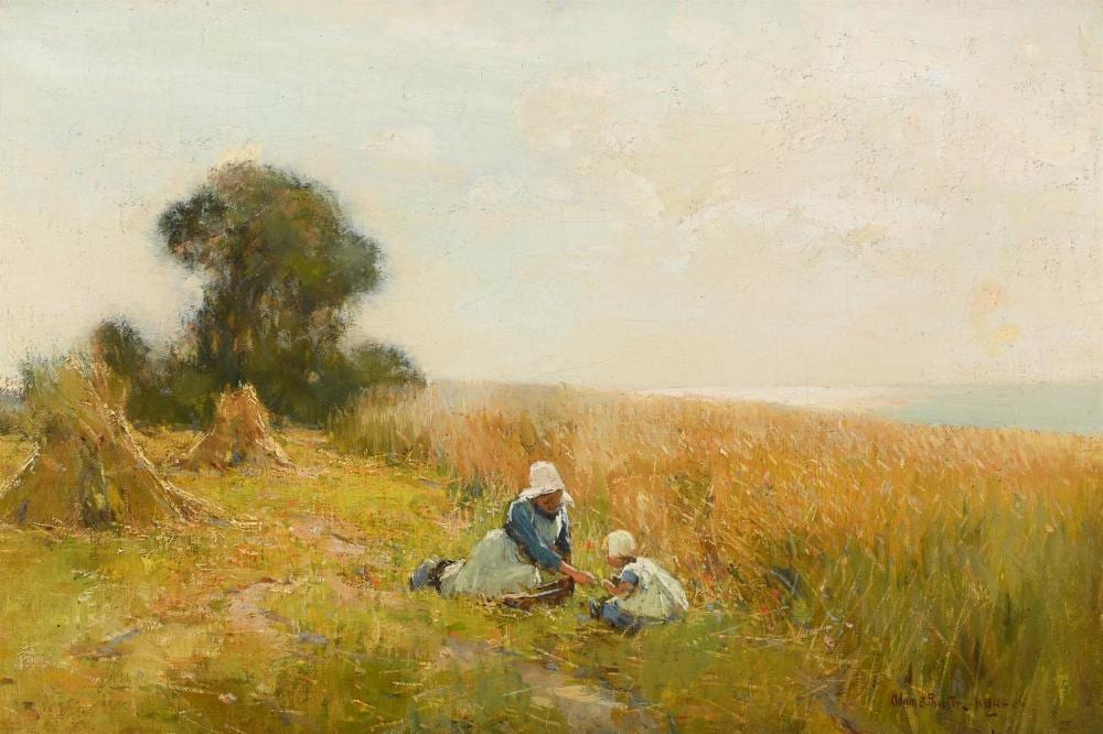 Adam E. Proctor comparable auction result: adam edwin proctor british 1864 1913 summer landscape