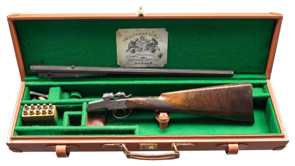 John Rigby comparable auction result: john rigby the bijou improved needlefire rook