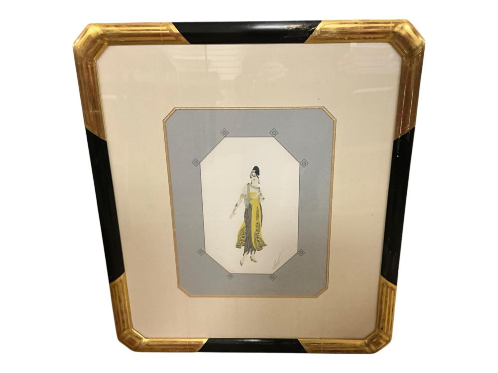 Limited Edition Art Deco Erte Lithograph ”Bagdad” 14 x 11 in. (35.6 x 27.9 cm.), Frame: 24 x 21 in. (61 x 53.3 cm.) sold by Apple Tree Auction Center, lot 3323 — auction record photograph