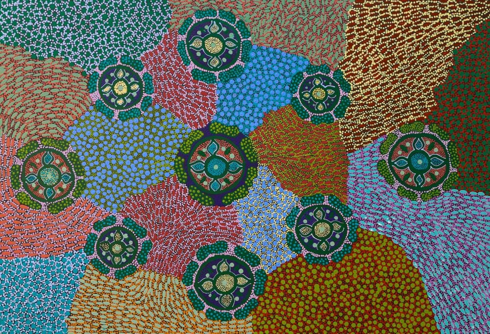 Roxanne Oliver Napanangka comparable auction result: roxanne oliver napanangka body paint acrylic on linen 102cm x 148cm