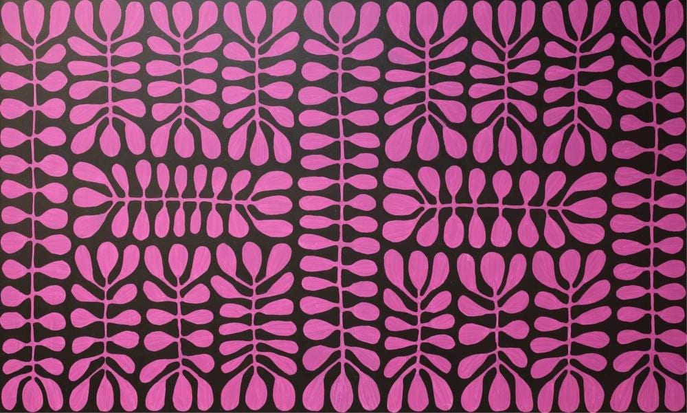 Debra McDonald Nangala comparable auction result: debra mcdonald nangala mulga trees acrylic on linen 119cm x 197cm
