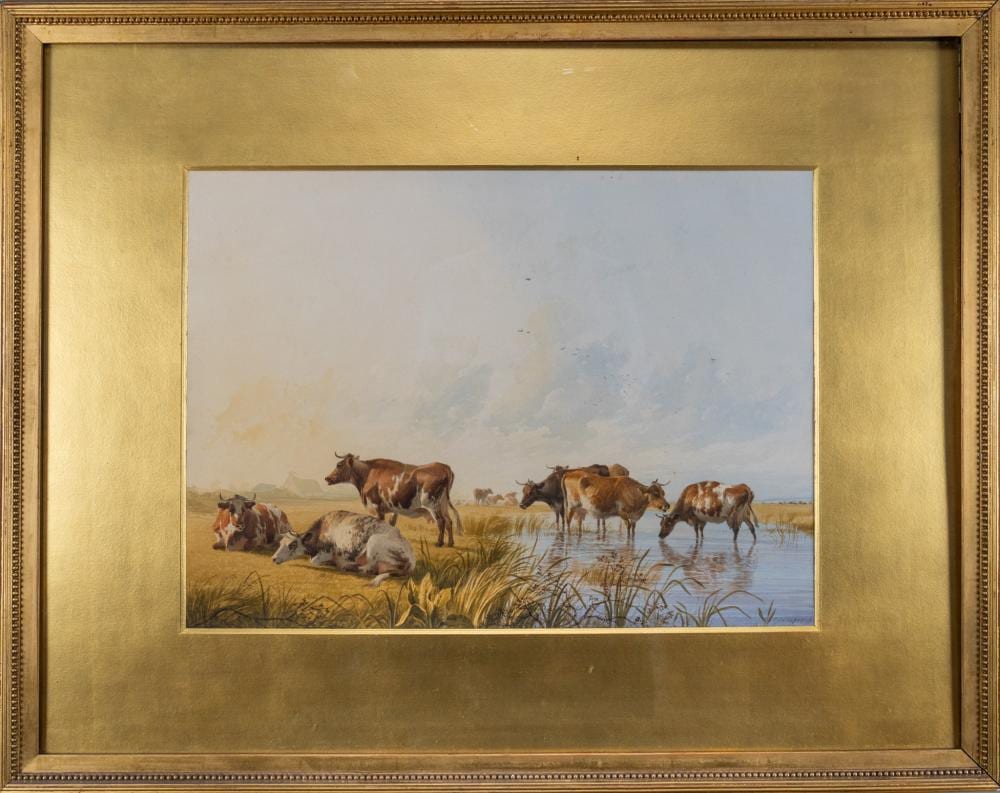 Thomas Sidney Cooper comparable auction result: thomas sidney cooper british 1803 1902 cows at rest