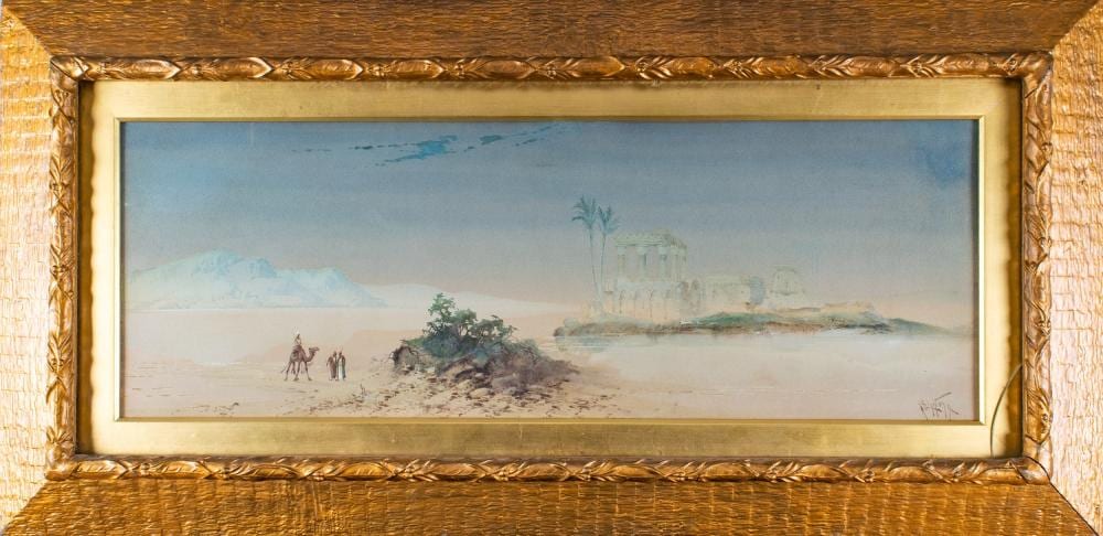 henry stanton lynton british active 1886 1912 oasis with ruins in egypt · Sloane Street Auctions · 2026-02-05 Henry Stanton Lynton comparable auction result: henry stanton lynton british active 1886 1912 oasis with ruins in egypt