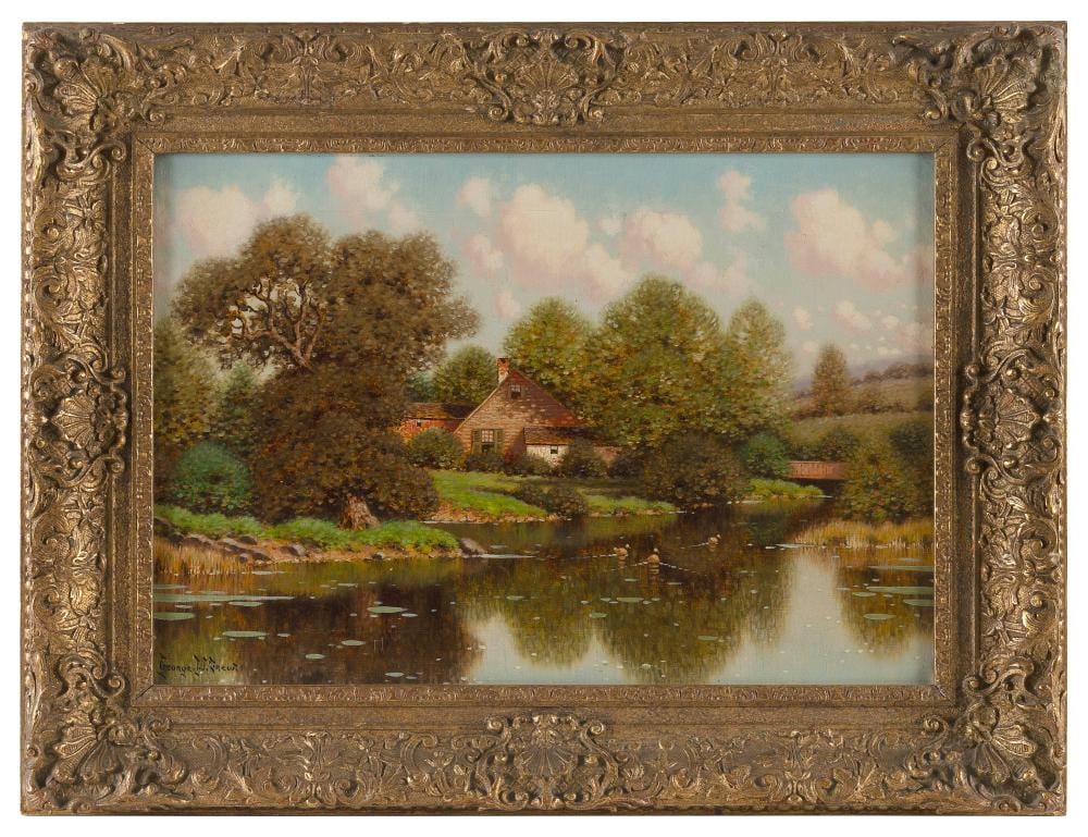george w drew new york 1875 1968 connecticut homestead oil on canvas 14 x 20 framed 20 x 26 · Eldred's · 2026-02-12 George W. Drew comparable auction result: george w drew new york 1875 1968 connecticut homestead oil on canvas 14 x 20 framed 20 x 26