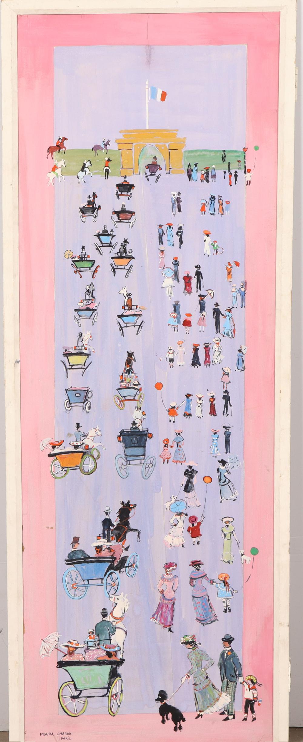 Moura Chabor comparable auction result: moura chabor 1905 1995 rare monumental paris street scene framed fauvist original painting