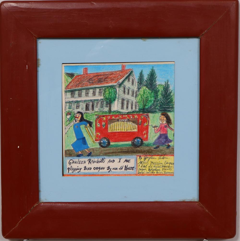 Gayleen Aiken comparable auction result: gayleen aiken 1934 2005 vintage american folk art signed framed original painting