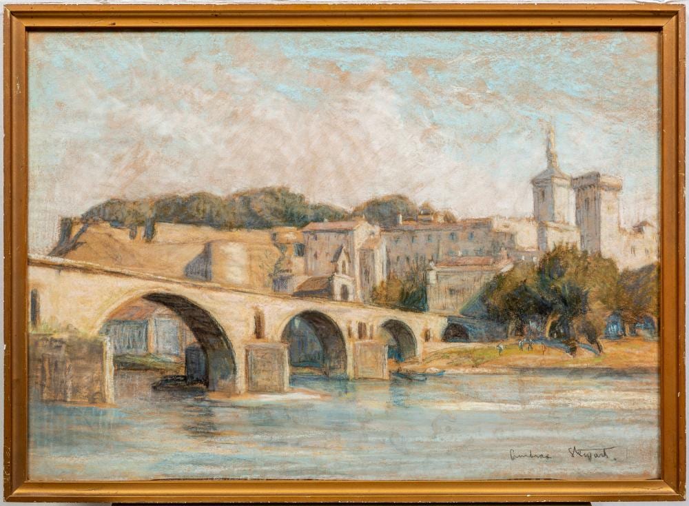 Janet Agnes Cumbrae Stewart comparable auction result: janet agnes cumbrae stewart australian 1883 1960 avignon pastel 37 5x52 cm