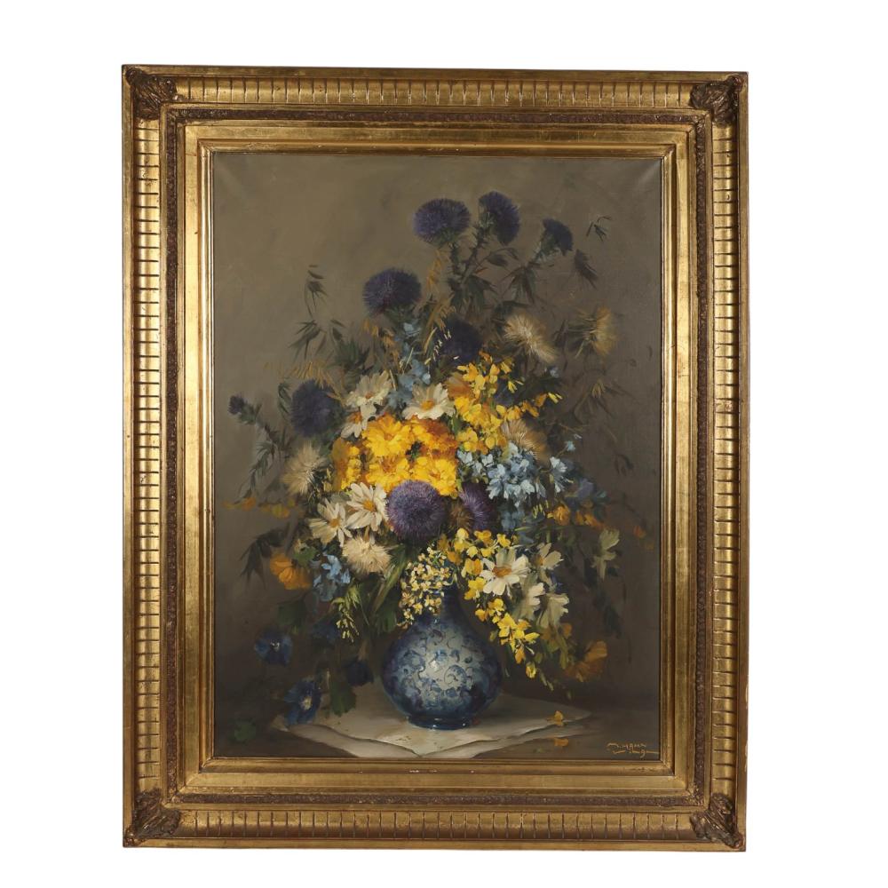 Hahn Vidal comparable auction result: hahn vidal b 1919 floral still life oil painting