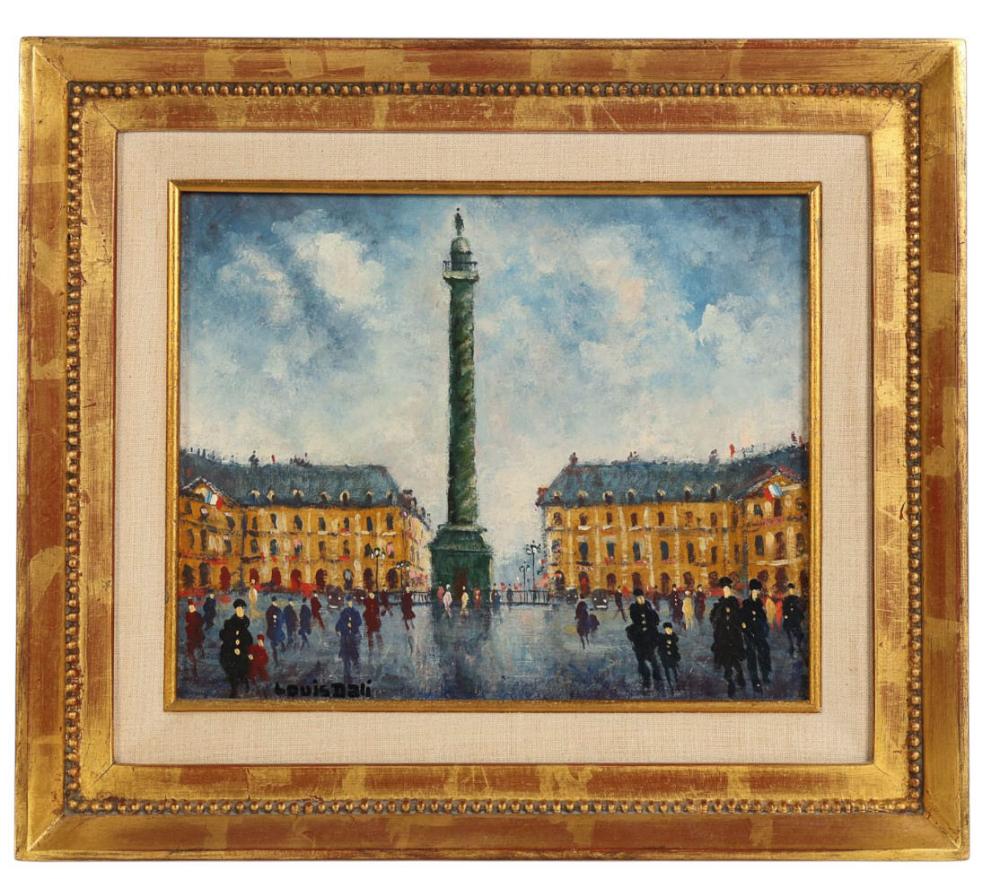 Louis Dali comparable auction result: louis dali 1905 1994 parisian street oil painting