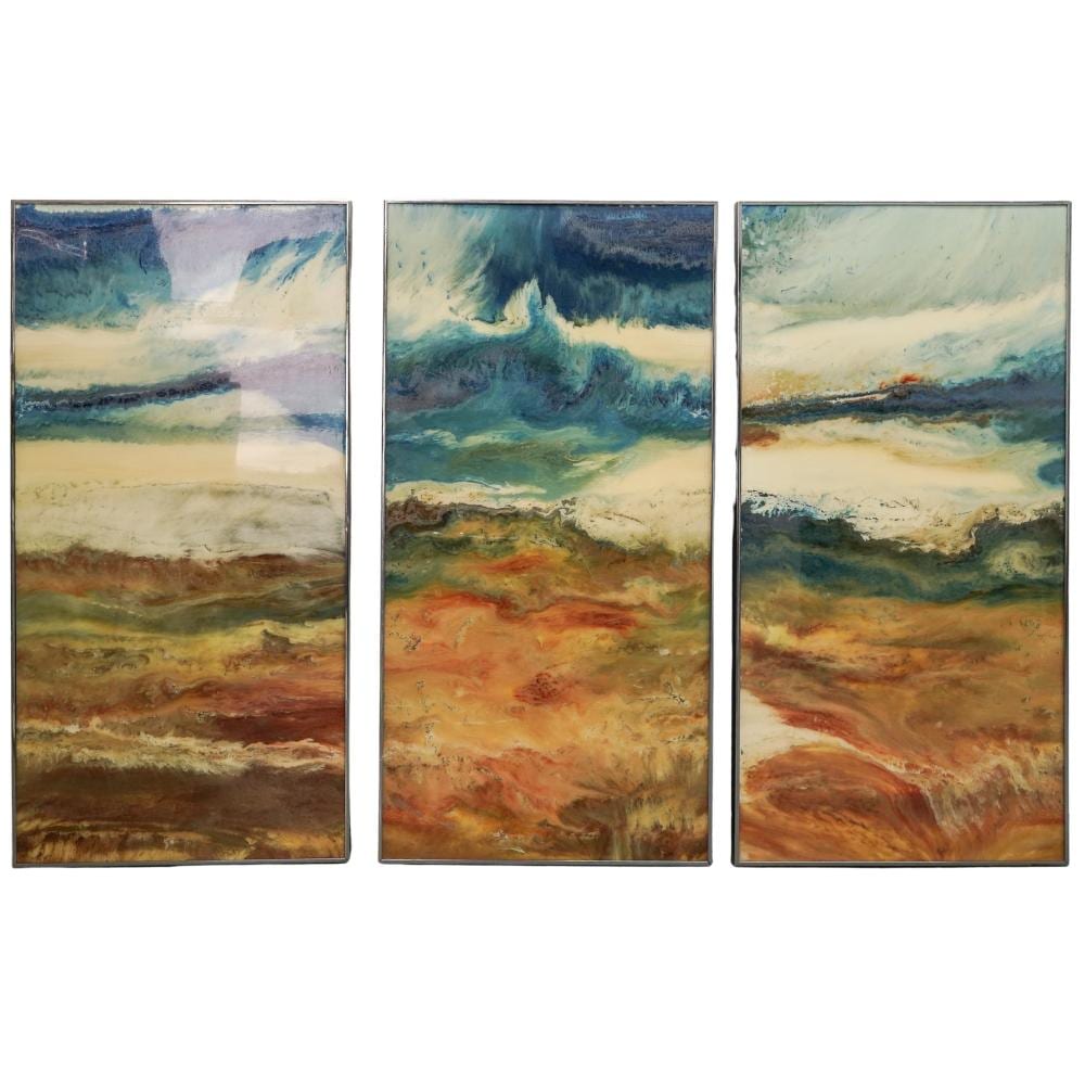 Nicholas Mirandon comparable auction result: nicholas mirandon usa 1945 2018 resin on board triptych