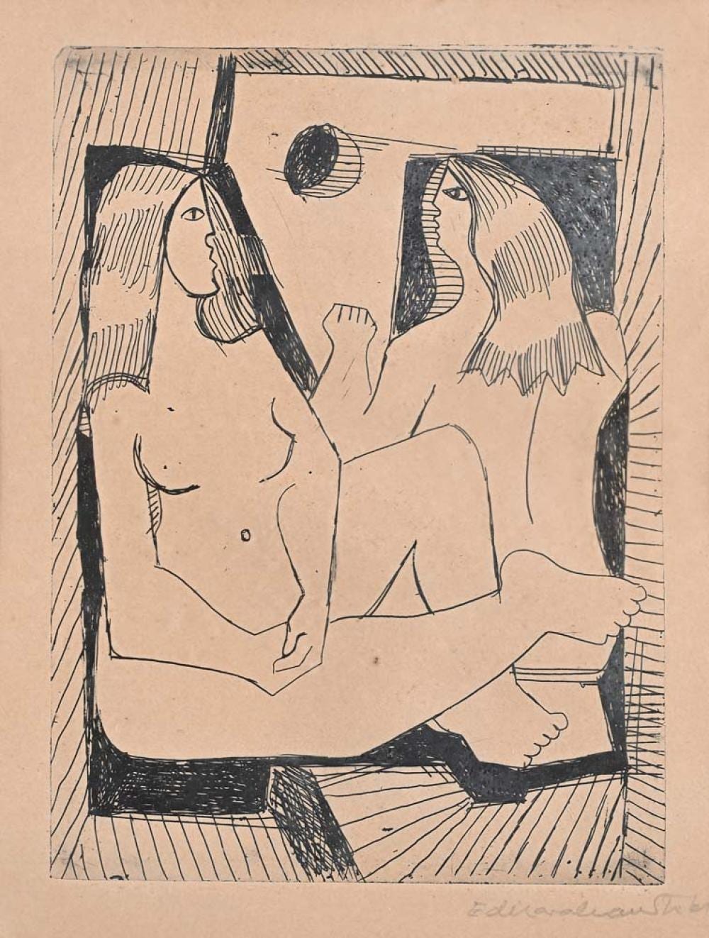 Emiliano di Cavalcanti comparable auction result: emiliano di cavalcanti rio de janeiro 1897 rio de janeiro 1976 nudes of women at the window