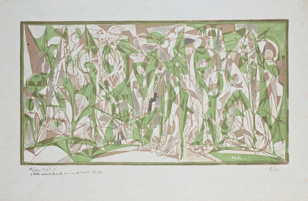 Mirko comparable auction result: mirko basaldella udine 1910 cambridge 1969 golgotha 1947