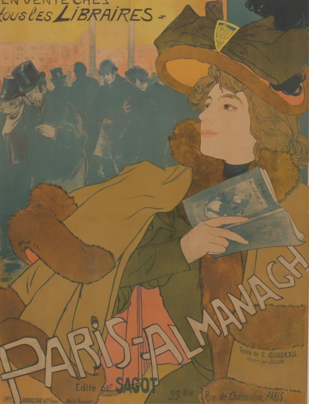 Georges de Feure comparable auction result: georges de feure paris almanach signed poster