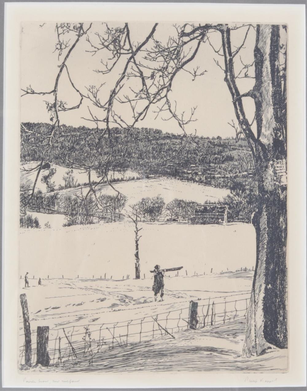 Philip Kappel comparable auction result: philip kappel powder snow engraving