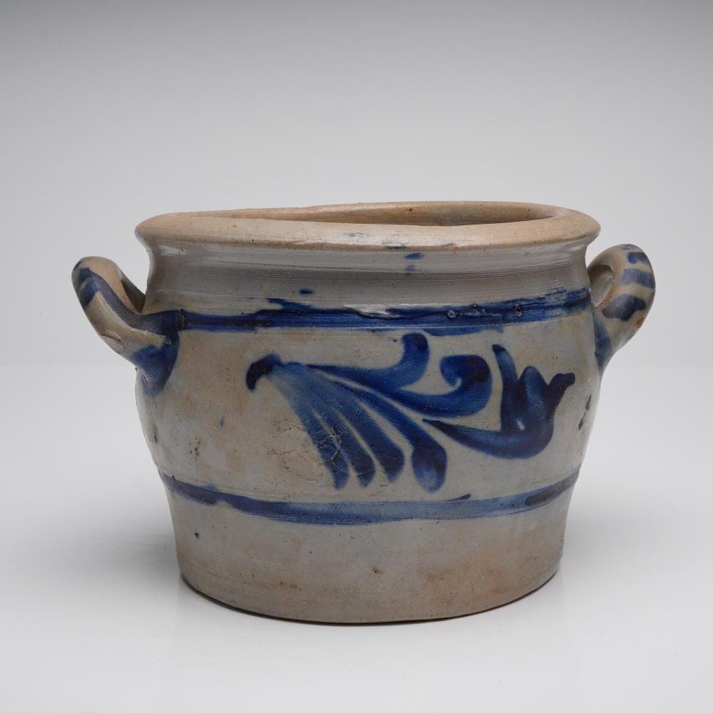 Westerwald Salt Glazed Stoneware Crock with Cobalt Blue Decoration sold by Lion and Unicorn, lot 110 — auction record photograph