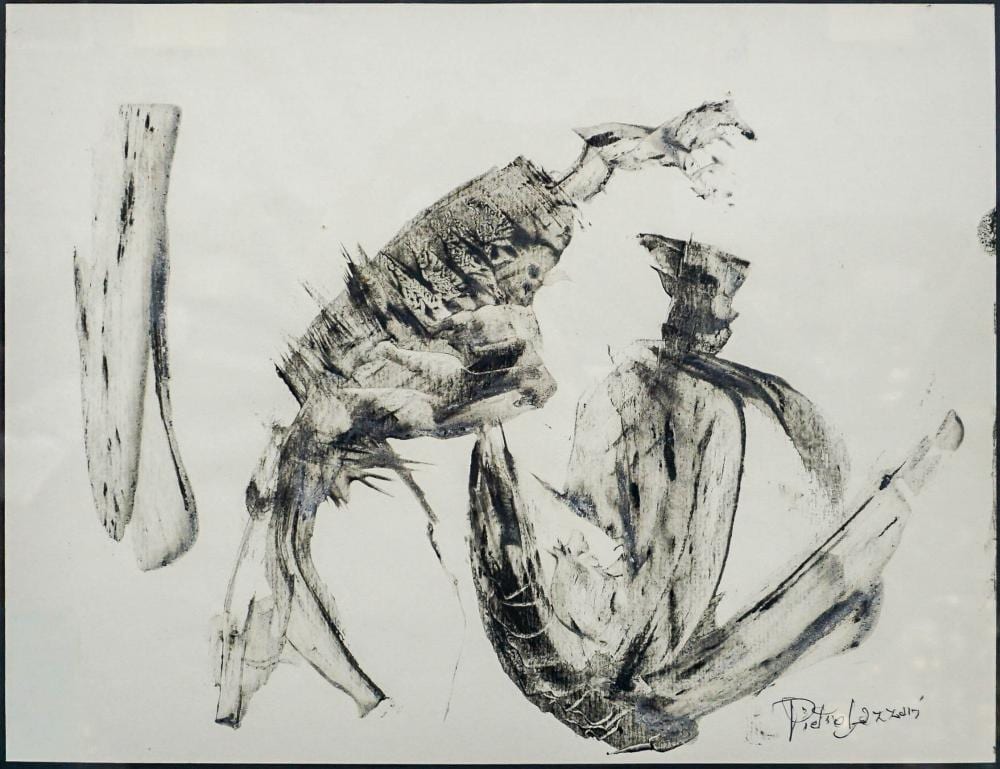 Prieto Lazzari comparable auction result: pietro lazzari american dc 1895 1979 untitled abstract ink and watercolor on paper signed l l frame 11 x 14 1 4 in 27 9 x 36 2 cm
