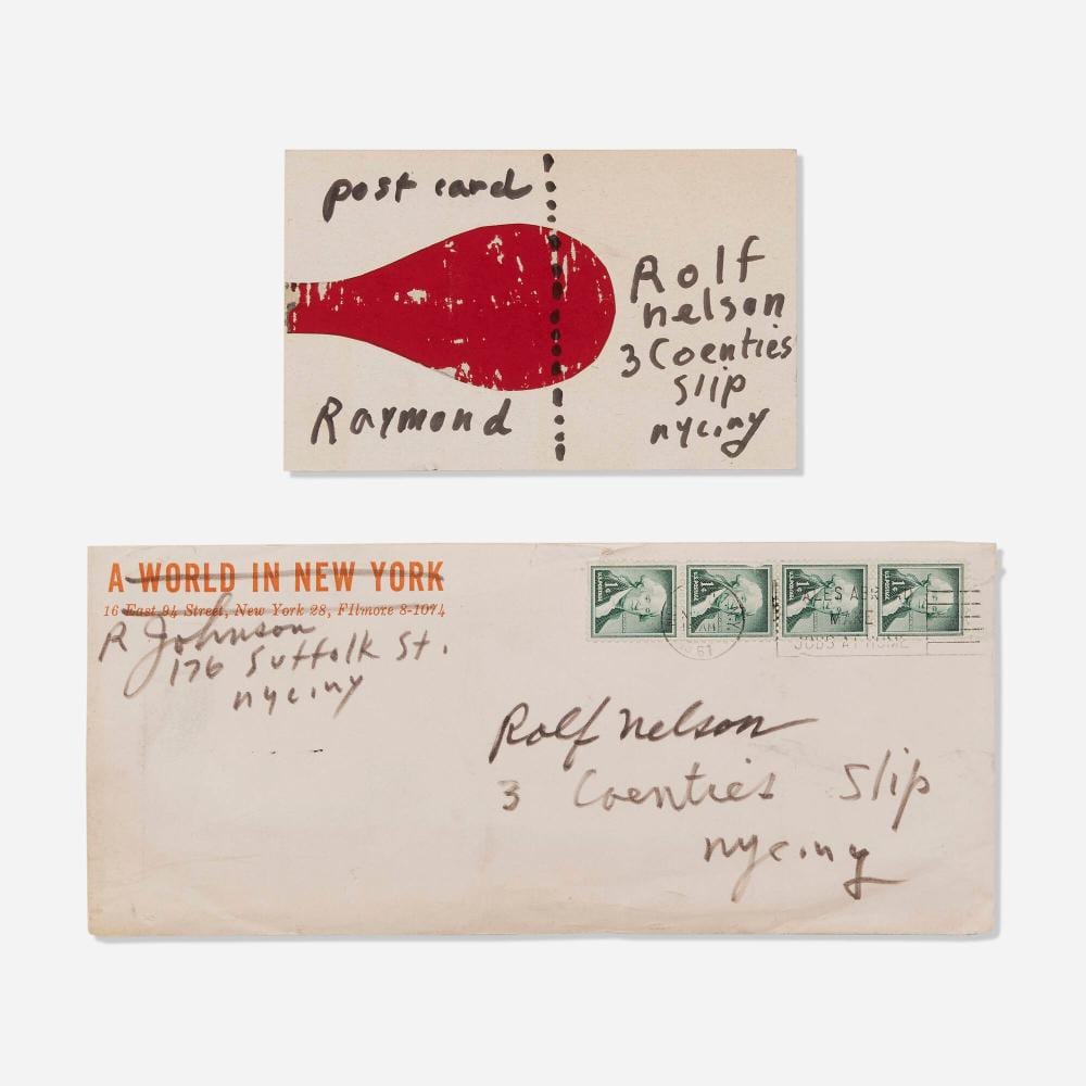 Ray Johnson comparable auction result: ray johnson untitled